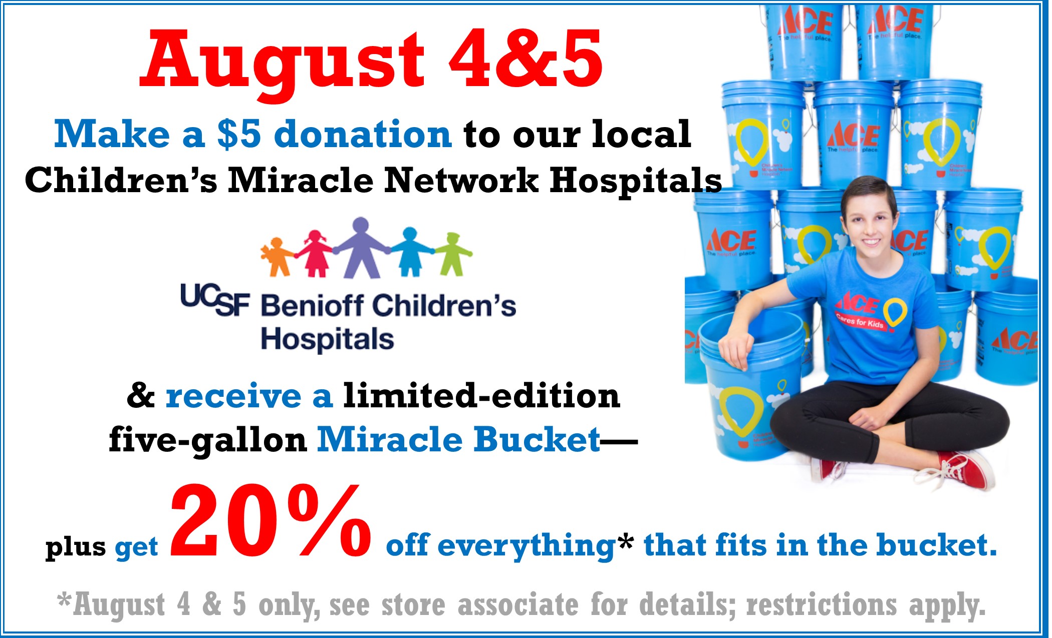 CMN Bucket Sale August 4&5 2017