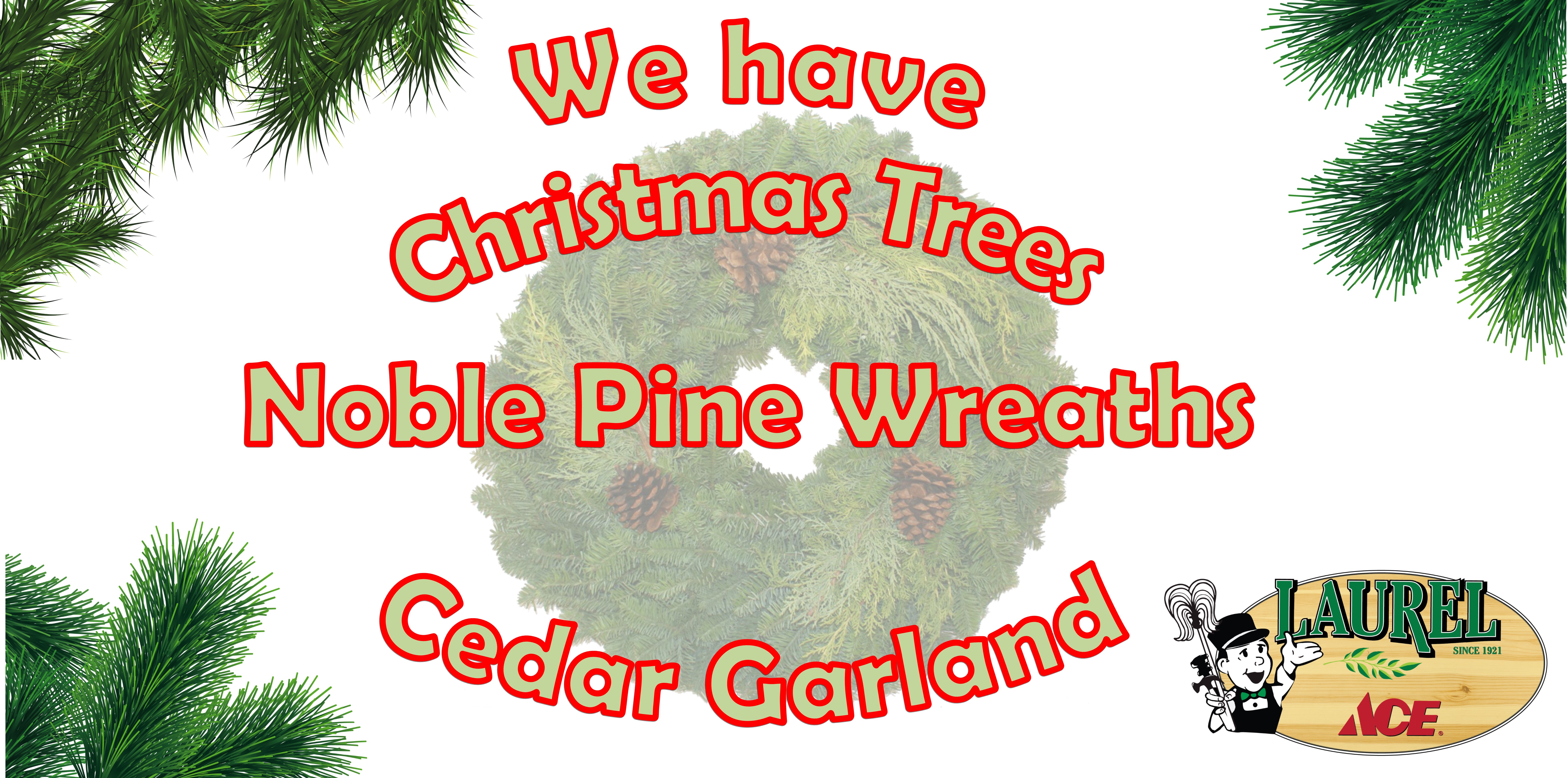 We have Christmas Trees Wreaths Garland