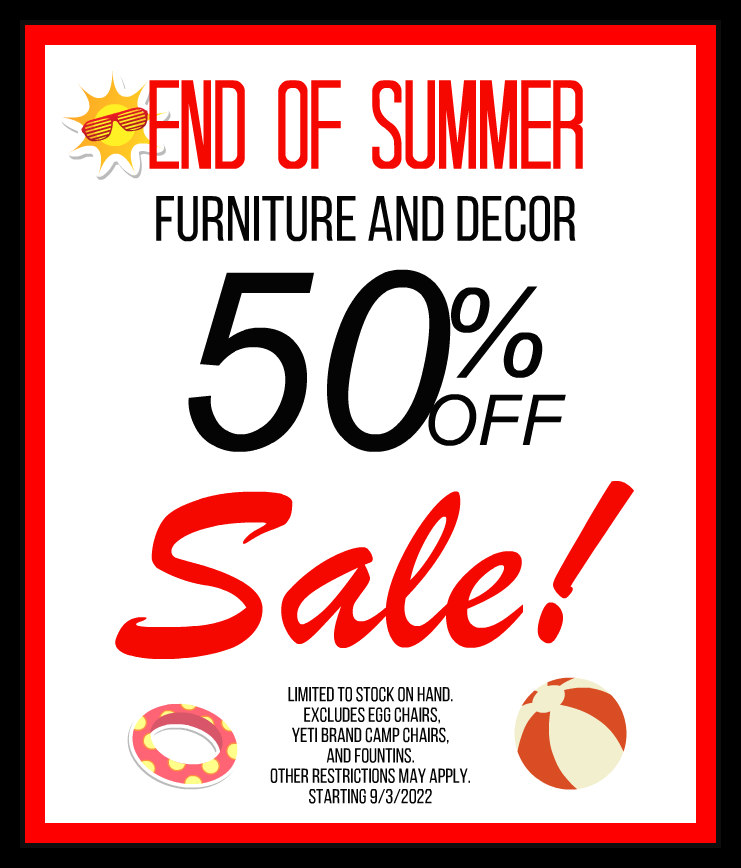 End of summer sale flyer