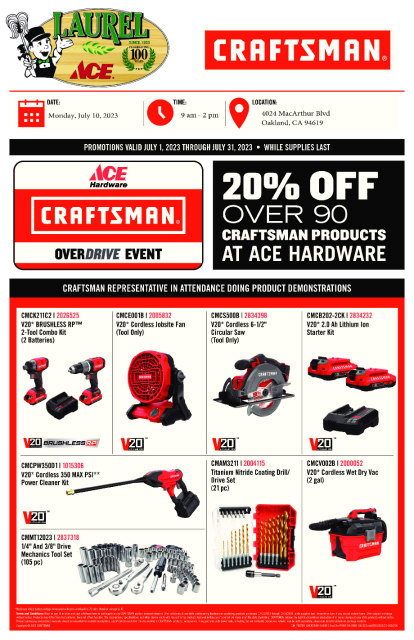 July Craftsman Specials